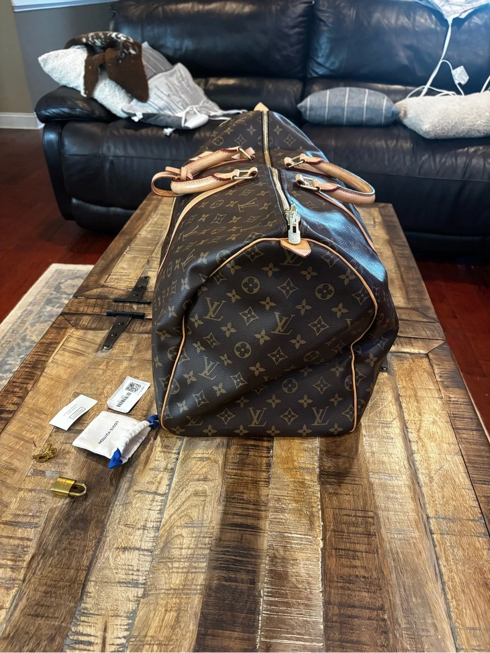 Louis Vuitton Keepall 55 duffel bag - brown